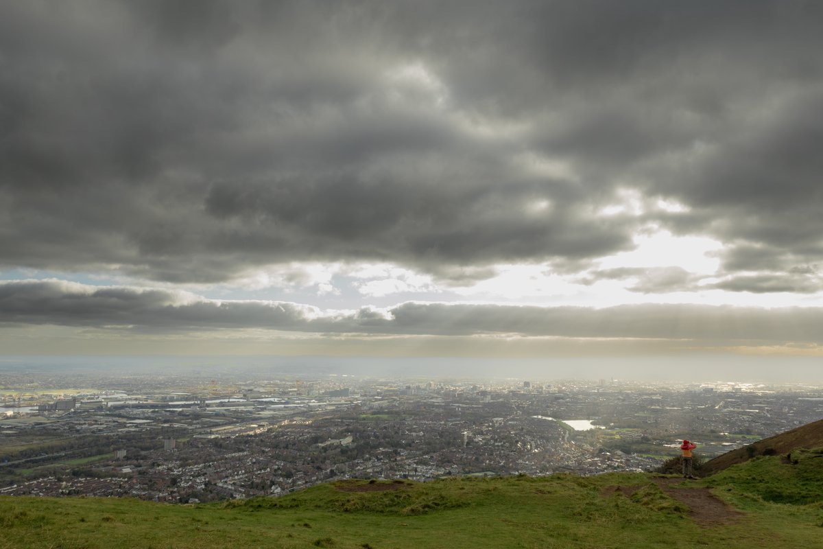 City from the top of the mountain.